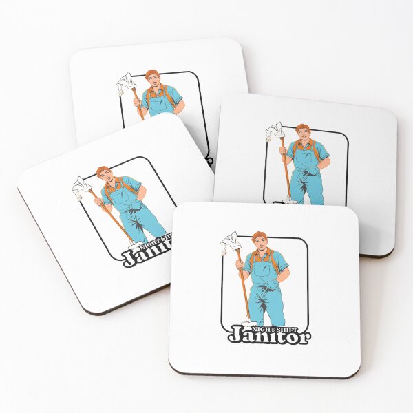 Item preview, Night Janitor Happy Mop Custodian men women designed and sold by Jeangel97.