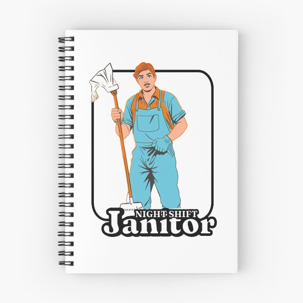 Item preview, Night Janitor Happy Mop Custodian men women designed and sold by Jeangel97.