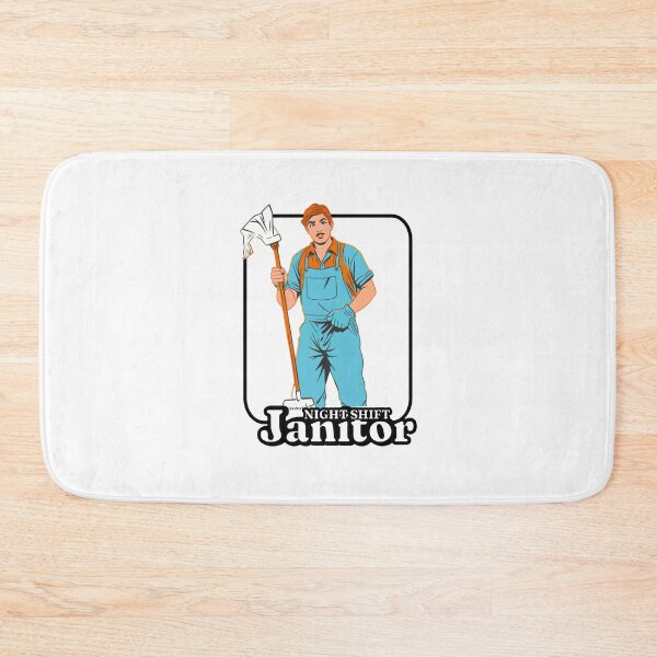 Item preview, Night Janitor Happy Mop Custodian men women designed and sold by Jeangel97.