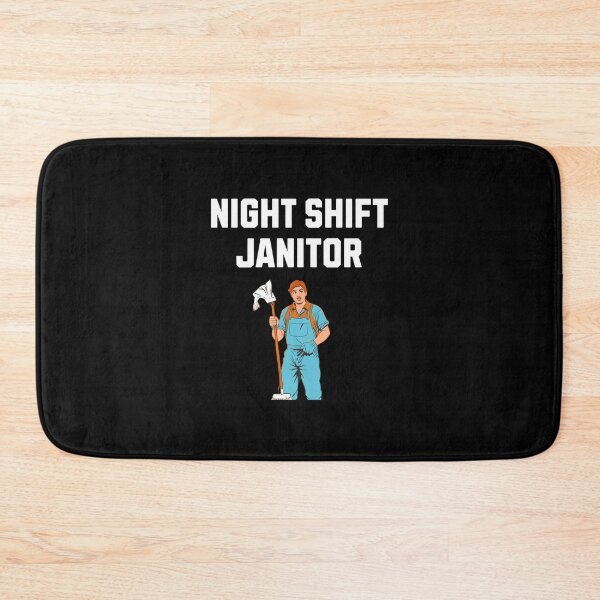 Item preview, Night Janitor Happy Mop Custodian men women designed and sold by Jeangel97.