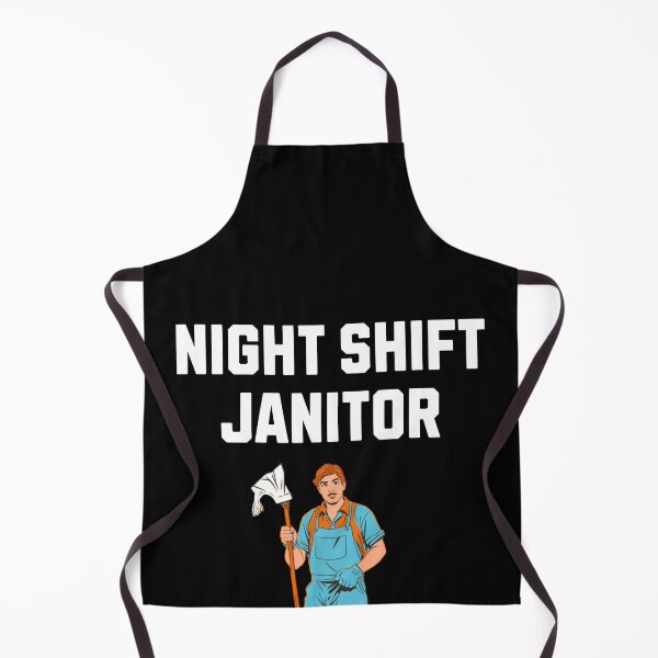 Item preview, Night Janitor Happy Mop Custodian men women designed and sold by Jeangel97.