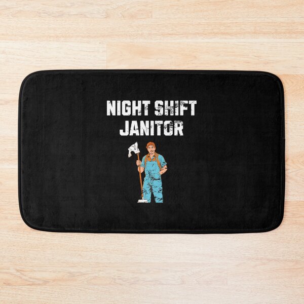 Item preview, Night Janitor Happy Mop Custodian men women Retro Vintage designed and sold by Jeangel97.
