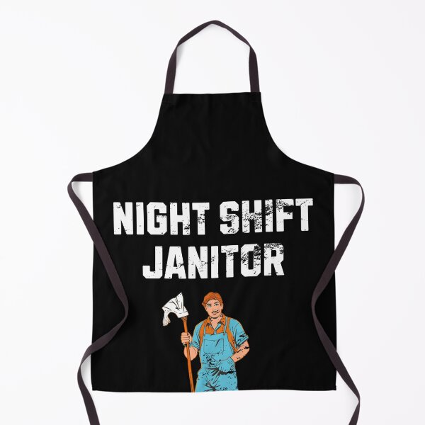 Item preview, Night Janitor Happy Mop Custodian men women Retro Vintage designed and sold by Jeangel97.