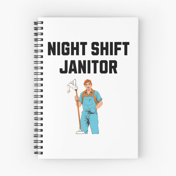 Item preview, Night Janitor Happy Mop Custodian men women designed and sold by Jeangel97.