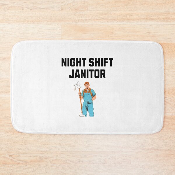 Item preview, Night Janitor Happy Mop Custodian men women designed and sold by Jeangel97.