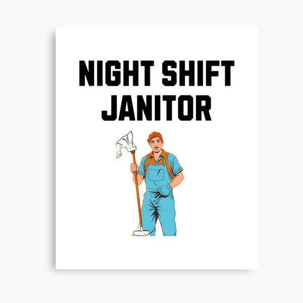 Item preview, Night Janitor Happy Mop Custodian men women designed and sold by Jeangel97.