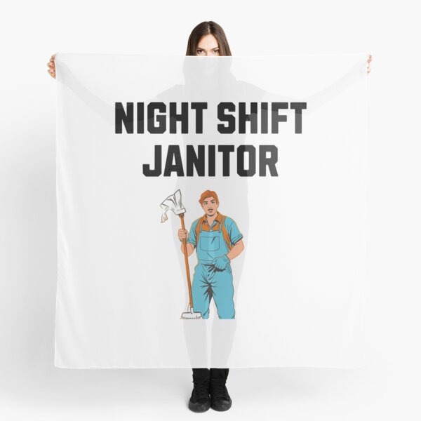Item preview, Night Janitor Happy Mop Custodian men women designed and sold by Jeangel97.