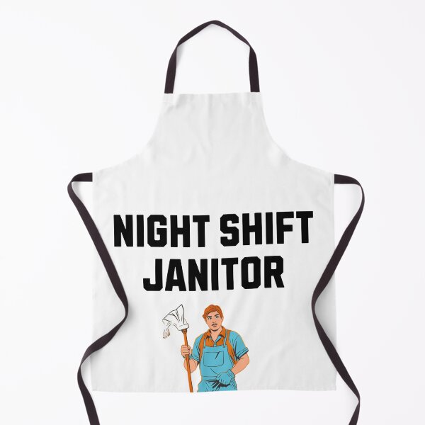 Item preview, Night Janitor Happy Mop Custodian men women designed and sold by Jeangel97.