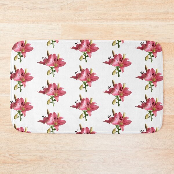 Item preview, pink lilies flower sticker designed and sold by inainart.