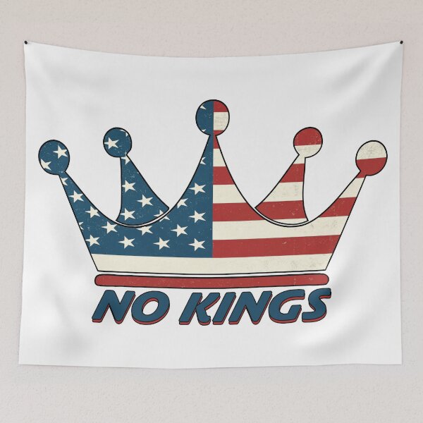 Item preview,  NO KINGS  -  CROWN - ANTI  MONARCHY - AMERICAN FLAG designed and sold by Gihan-Design.