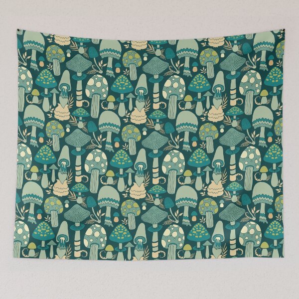 Item preview, Mushroom Bop Repeating Pattern designed and sold by Vibezgarden.