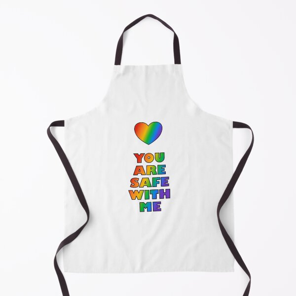 Item preview, You Are Safe With Me Rainbow Heart LGBT Safe Space designed and sold by Inspirationmotivation.