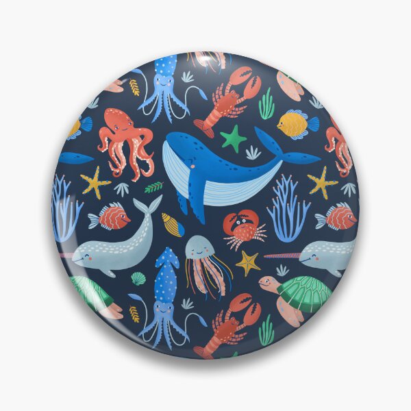 Item preview, Colorful Ocean Creatures Pattern designed and sold by ViYa1.