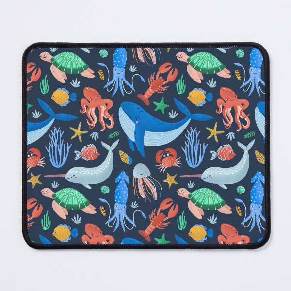 Item preview, Colorful Ocean Creatures Pattern designed and sold by ViYa1.
