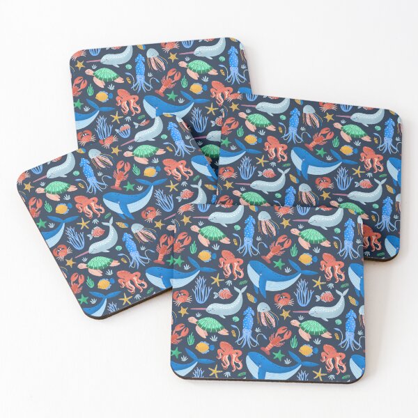 Item preview, Colorful Ocean Creatures Pattern designed and sold by ViYa1.
