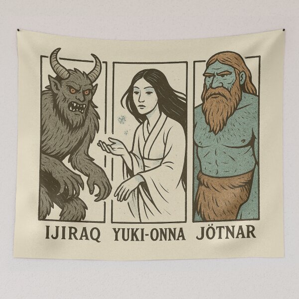 Item preview, Ijiraq, Yuki-Onna and Jotnar 05 designed and sold by AIfolklore.