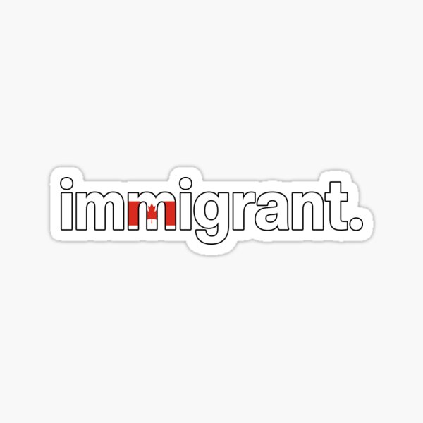 Aperçu de l'œuvre Logo Feuille d'érable d'Immigrant Canada – Conception de fierté pour les nouveaux arrivants en matière de citoyenneté et d'identité canadiennes créée et vendue par EvolutionMedia.