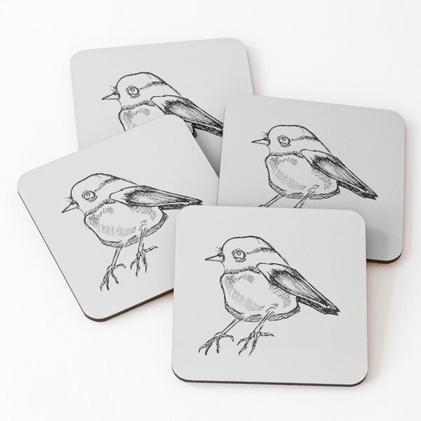 Item preview, cute bird, sweet cartoon drawing, girly and childish  designed and sold by Half Mess.