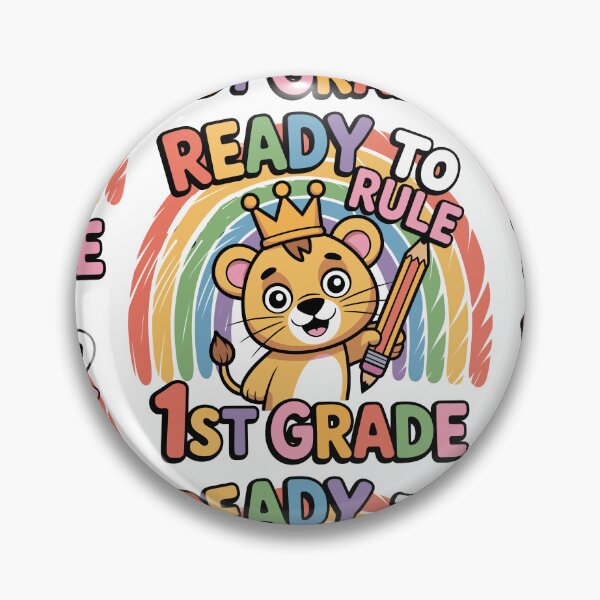 Item preview, Ready to Rule 1st Grade Rainbow Lion Design | Cute Back to School Shirt for Kids | First Day of School Gift for Students & Classrooms designed and sold by HahaHandlesHub.