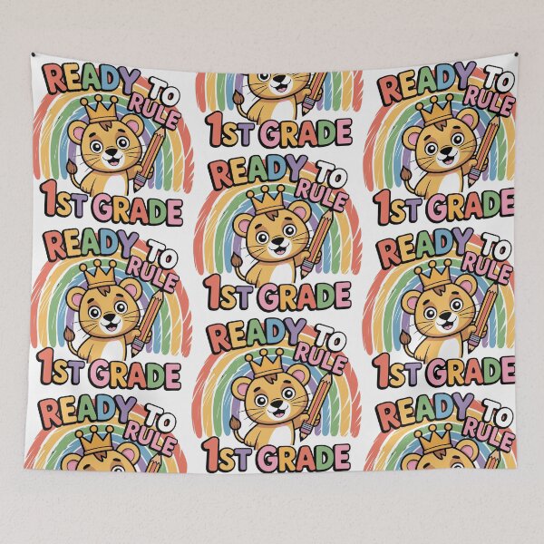 Item preview, Ready to Rule 1st Grade Rainbow Lion Design | Cute Back to School Shirt for Kids | First Day of School Gift for Students & Classrooms designed and sold by HahaHandlesHub.