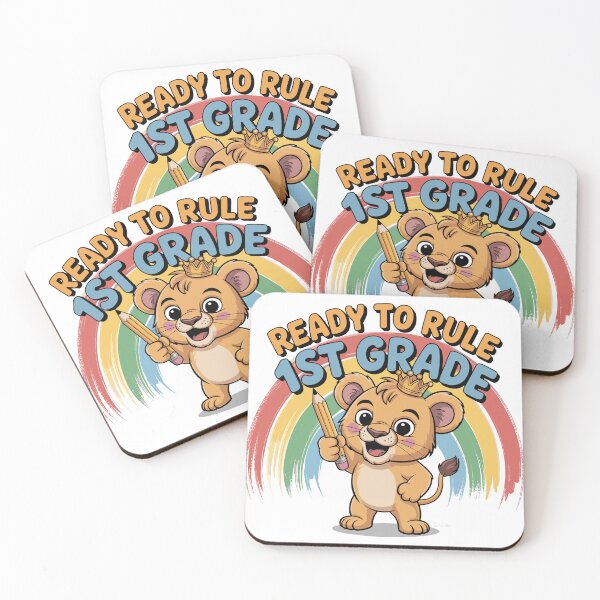 Item preview, Ready to Rule 1st Grade Cute Lion Back to School Design | First Day of School Gift for Kids | Rainbow Pencil Classroom Shirt & Sticker designed and sold by HahaHandlesHub.