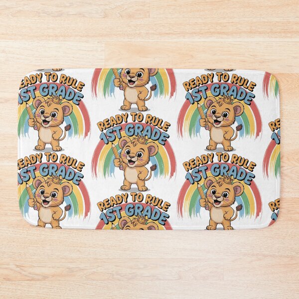 Item preview, Ready to Rule 1st Grade Cute Lion Back to School Design | First Day of School Gift for Kids | Rainbow Pencil Classroom Shirt & Sticker designed and sold by HahaHandlesHub.
