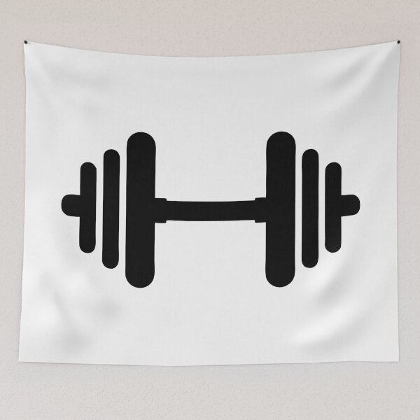 Item preview, Dumbbell Silhouette for Exercise – Minimalist Style designed and sold by AFernandesDSG.