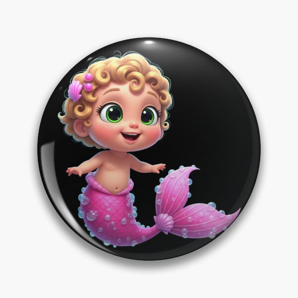Item preview, Baby Mermaid | Adorably Magical Ocean-Inspired Graphic designed and sold by Tw1nsAIArt.