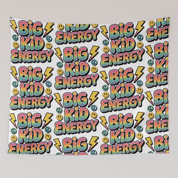 Item preview, Big Kid Energy Rainbow Back to School Design | Groovy Retro First Day Shirt for Kids & Tweens | Colorful Student Gift & School Sticker designed and sold by HahaHandlesHub.