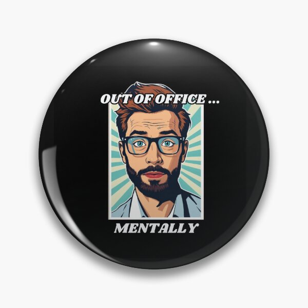 Item preview, "Out of Office... Mentally" Funny Pop Art  designed and sold by PopArtPreneur.