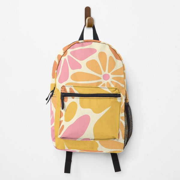 Item preview, Multicolor Warped Flowers – Psychedelic Style on Yellow designed and sold by aFewDesigns.
