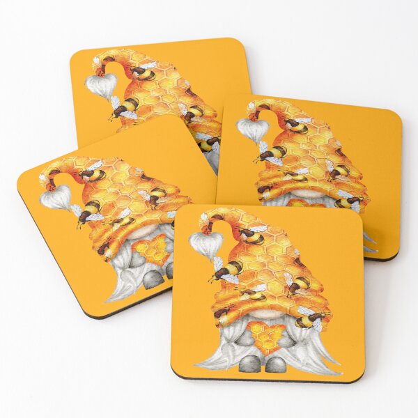 Item preview, Gnome with Honeycomb Hat, Bees, with Honey Heart designed and sold by SandyMDesigns.