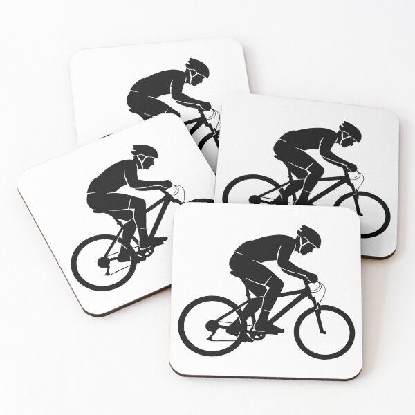 Item preview, Cyclist on a mountain bike pedaling, silhouette style, no background designed and sold by AFernandesDSG.