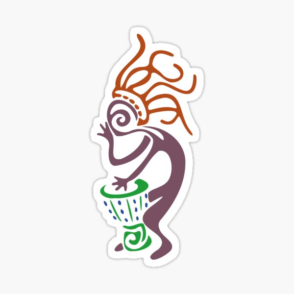 Le joueur de tambour, illustration vectorielle Sticker