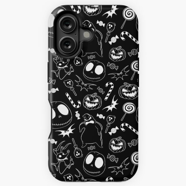 Aperçu de l'œuvre Cauchemar d'Halloween - Motif noir et blanc créée et vendue par Joanna Zourmpaki.
