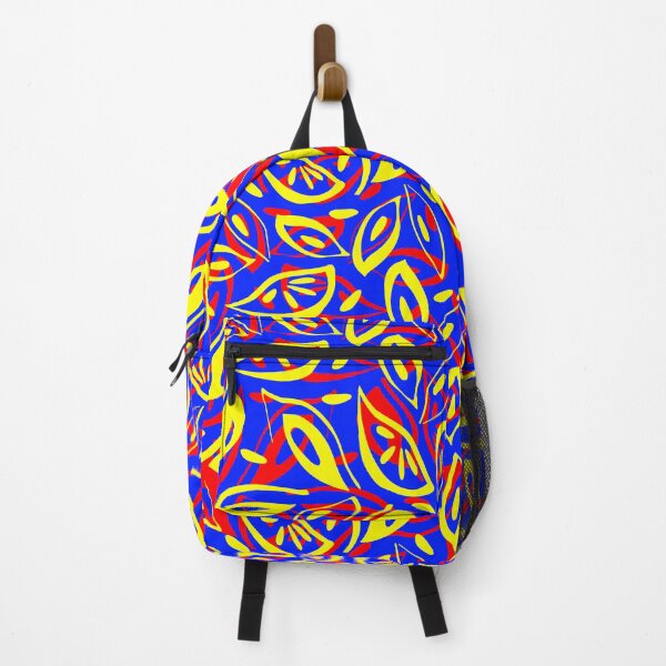 Item preview, Tropical Red Yellow and Blue Pattern Seamless Repeat designed and sold by Sharon Schwalbe.