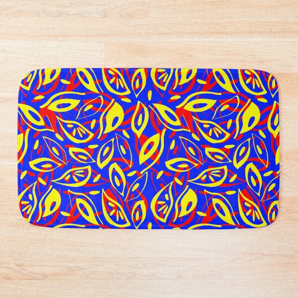 Item preview, Tropical Red Yellow and Blue Pattern Seamless Repeat designed and sold by Sharon Schwalbe.