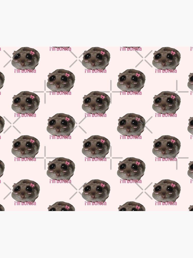 Thumbnail 6 of 6, Throw Blanket, Sad Hamster Meme - Bonita (Pretty) designed and sold by moynas.