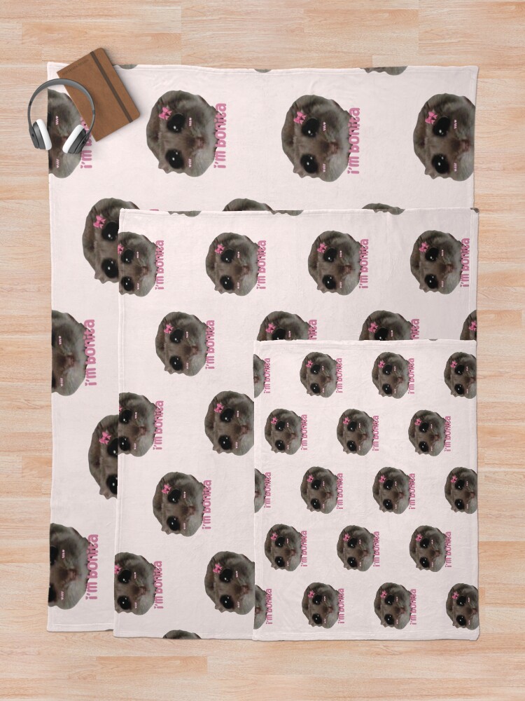 Thumbnail 5 of 6, Throw Blanket, Sad Hamster Meme - Bonita (Pretty) designed and sold by moynas.