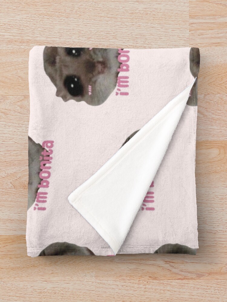 Thumbnail 3 of 6, Throw Blanket, Sad Hamster Meme - Bonita (Pretty) designed and sold by moynas.