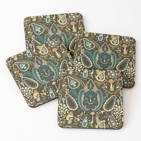 Item preview, Fungal Paisley Starry Night designed and sold by Vibezgarden.
