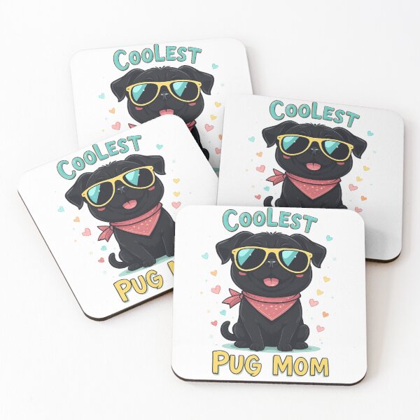 Item preview, Coolest Pug Mom - Black Pug designed and sold by Pug Life Prints.