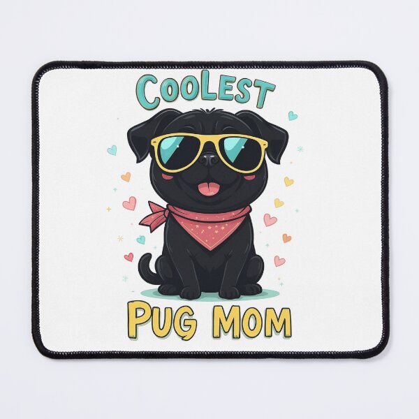 Item preview, Coolest Pug Mom - Black Pug designed and sold by Pug Life Prints.