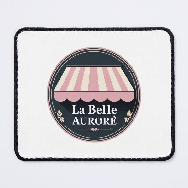 Item preview, Elegant Vintage Café Logo with Pink and White Stripe Design designed and sold by Rue Market.