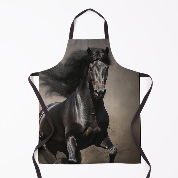 Item preview, Portrait of a Running Black Stallion designed and sold by CritterWisdom.