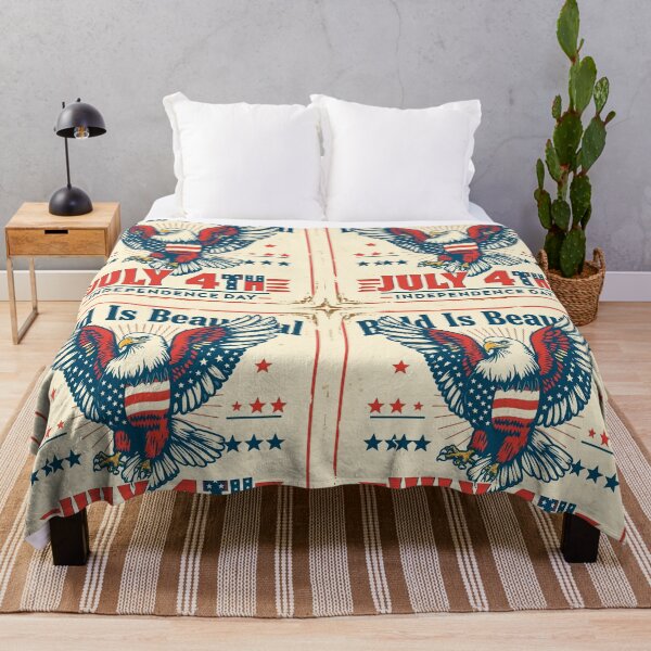 Item preview, Bald Is Beautiful July 4 Independence Day USA Bald Eagle American Flag designed and sold by casamomo.