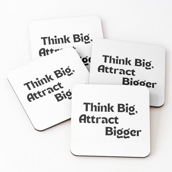 Item preview, Think Big, Attract Bigger – Motivational Manifestation Quote for Abundance & Success designed and sold by MakeMyDaze.