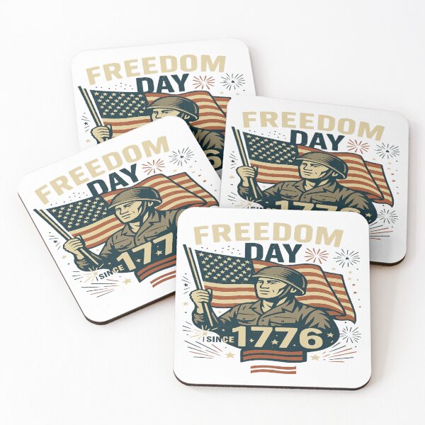 Item preview, Freedom Day 1776 – Patriotic Soldier & USA Flag designed and sold by UTCTees.