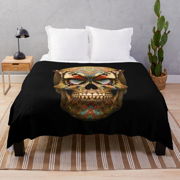 Item preview, Aztec Butterfly Skull designed and sold by TheSkullRoom.