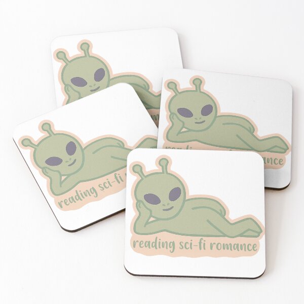 Item preview, Reading sci-fi romance alien designed and sold by Gwendesigns.